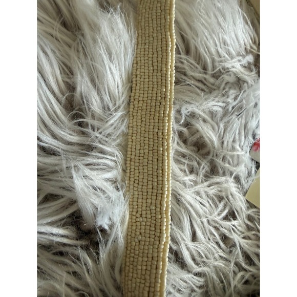 Viral TikTok Handcrafted Beaded Clutch Bag Coffee Croissant Macaron Handbag - Picture 4 of 6